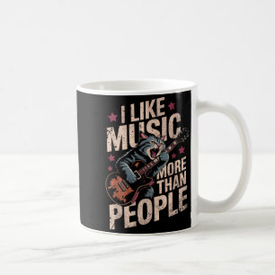 Vintage Rock Cat Music Lover Funny Animal Quote Coffee Mug