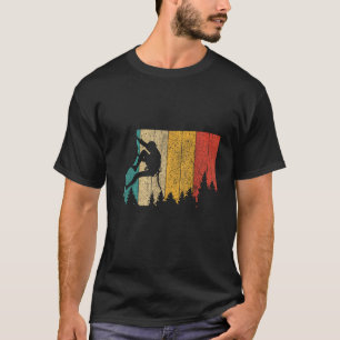 Vintage Rock Climbing Bouldering Design For Mens T-Shirt