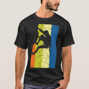 Vintage Rock Climbing Retro Mountains Climber Tee