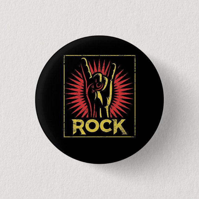 Vintage Rock n Roll - Concert Band Retro 3 Cm Round Badge (Front)