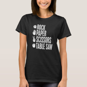 Vintage Rock Paper Scissors Table Saw Carpenter Me T-Shirt