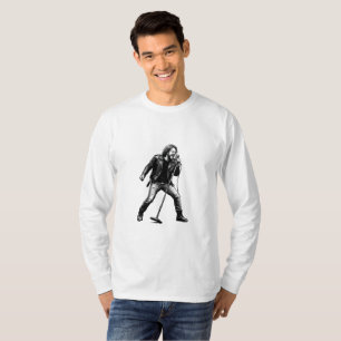 Vintage Rock Singer Leather Jacket Grunge T-Shirt