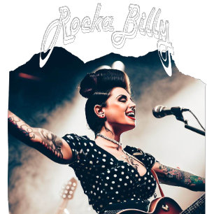 Vintage Rockabilly Rock Guitar T-Shirt