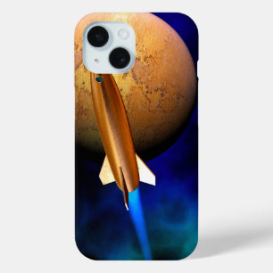 vintage rocketship iPhone 15 case
