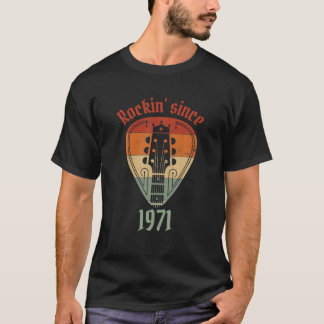 Vintage Rockin' Since 1971 Retro - Rock Music - Gu T-Shirt