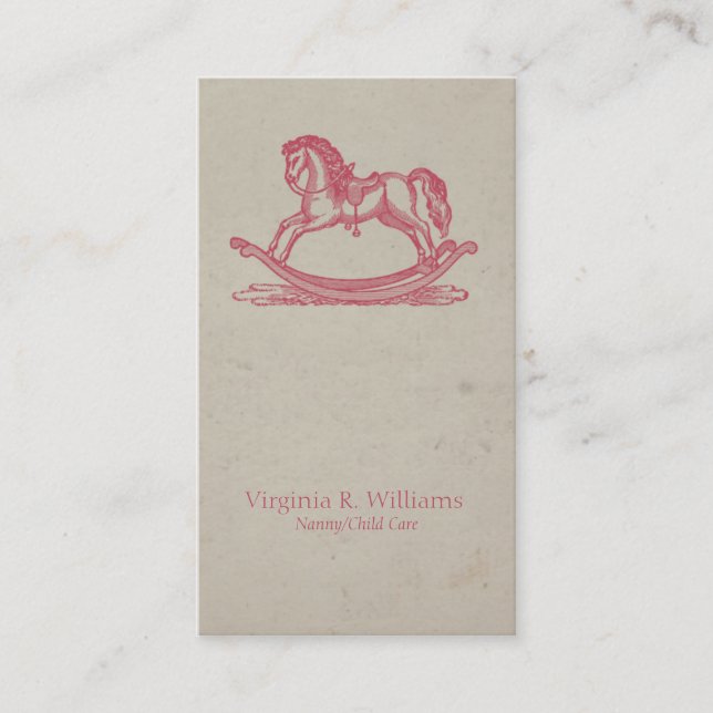 Vintage Rocking Horse Business Card (Front)