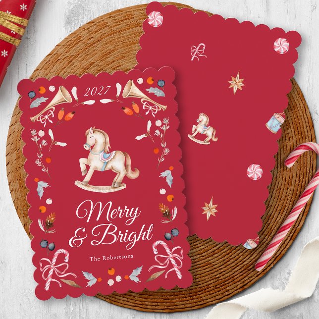 Vintage Rocking Horse Christmas Card (Creator Uploaded)