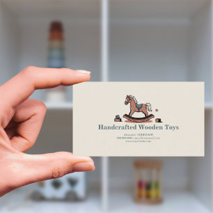 Vintage Rocking Horse - Wooden Toys Business Card