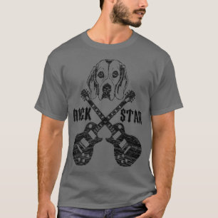 Vintage Rockstar Kids Guitar Dog Music1449 T-Shirt