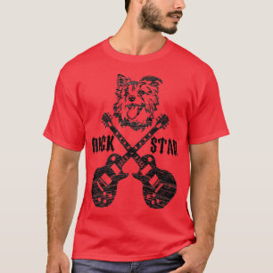 Vintage Rockstar Kids Guitar Dog Music Loves Gift1 T-Shirt