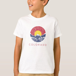 Vintage Rocky Mountain Colorado Sunset Logo T-Shirt