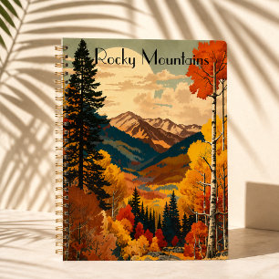Vintage Rocky Mountains Autumn Custom Text Planner