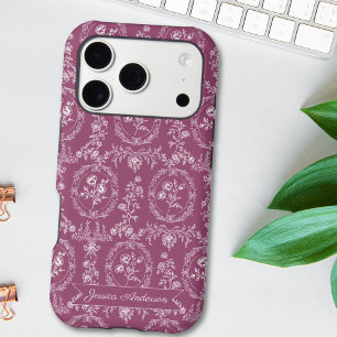 Vintage Rococo Flowers Floral Personalised Name