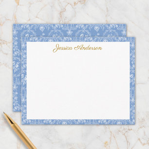 Vintage Rococo Flowers Floral Personalised Name Card