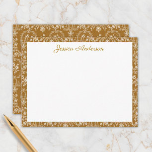 Vintage Rococo Flowers Floral Personalised Name Card