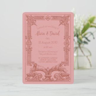 Vintage Rococo Wedding Invitations