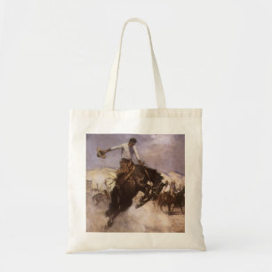 Vintage Rodeo Cowboy, Breezy Riding by WHD Koerner Tote Bag