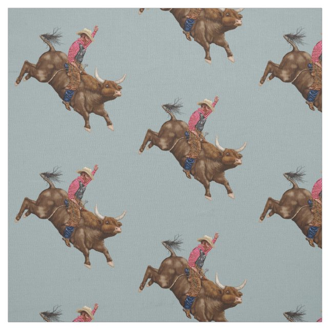 Vintage rodeo cowboy fabric (Swatch)