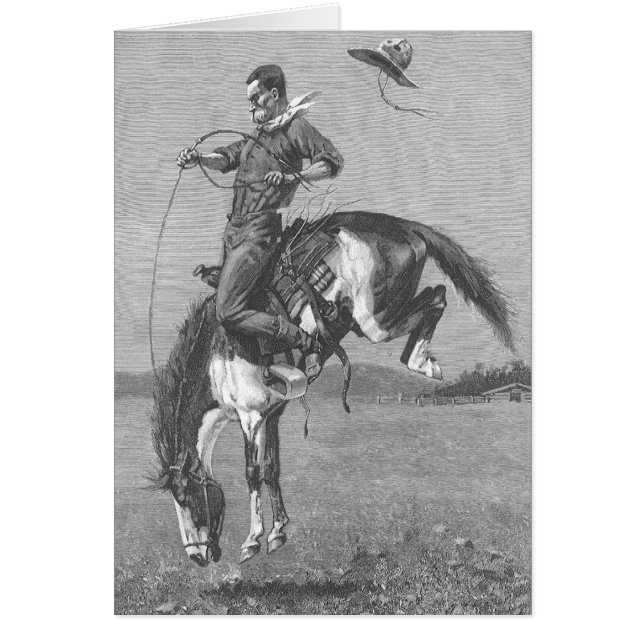 Vintage Rodeo Cowboys, Bucking Bronco by Remington (Front)