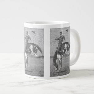 Vintage Rodeo Cowboys, Bucking Bronco by Remington Large Coffee Mug