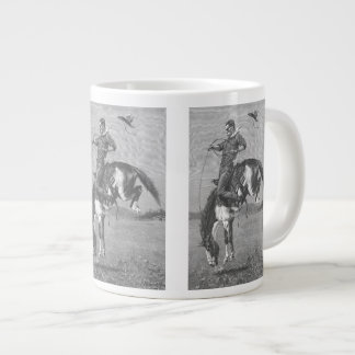 Vintage Rodeo Cowboys, Bucking Bronco by Remington Large Coffee Mug