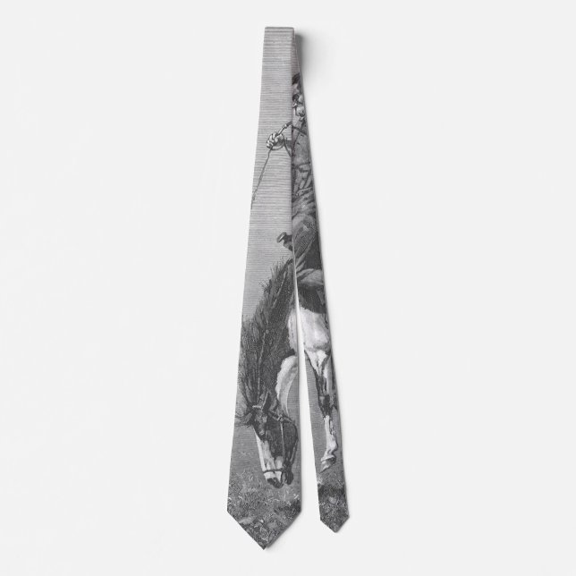 Vintage Rodeo Cowboys, Bucking Bronco by Remington Tie (Front)