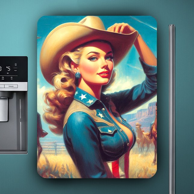 Vintage Rodeo Pin-up Magnet (Creator Uploaded)