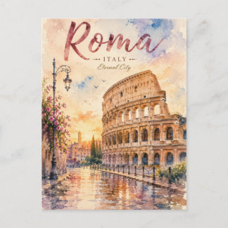 Vintage Roma Colosseum Postcard