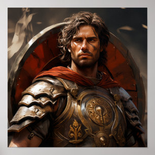 Vintage Roman Archer Poster - Bowman with Small Sh