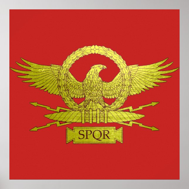 Vintage Roman Legion Insignia Poster (Front)