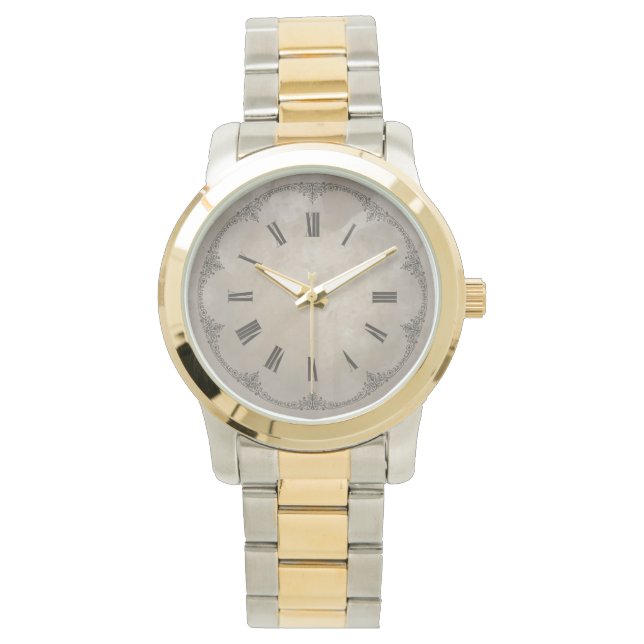 Vintage Roman Numerals Ornamental Watch (Front)