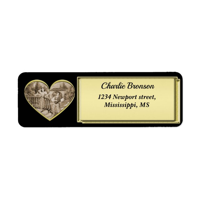 Vintage Romance couple, man and woman love (Front)