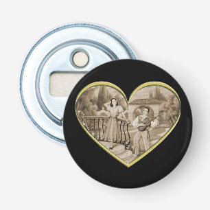 Vintage Romance couple, man and woman love Bottle Opener