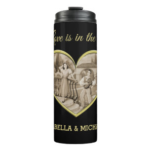 Vintage Romance couple, man and woman love Thermal Tumbler