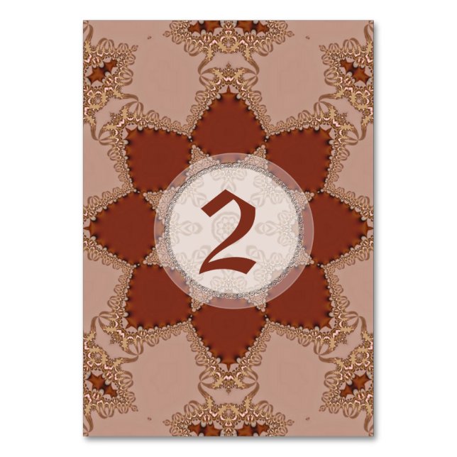 Vintage Romance Lace Wedding  Table Number Card (Front)