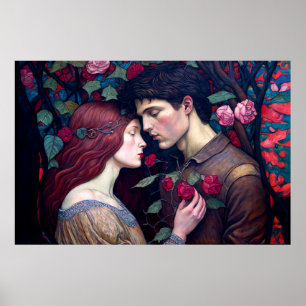  Vintage Romance Lovers Couple Poster