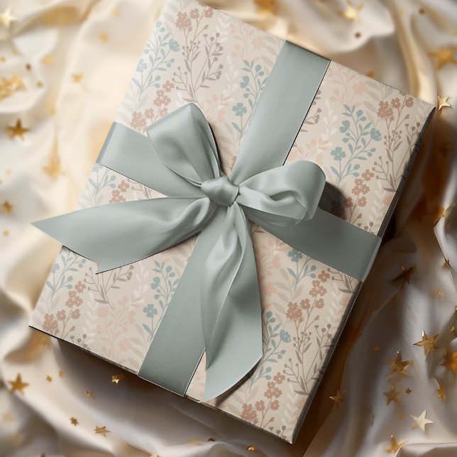 Vintage Romance Pattern Floral  Wrapping Paper (Creator Uploaded)