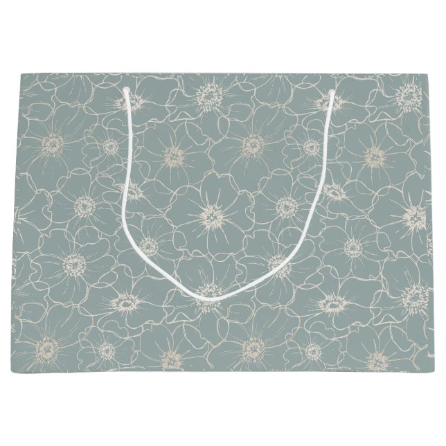 Vintage Romance Seamless Pattern Large Gift Bag (Front)
