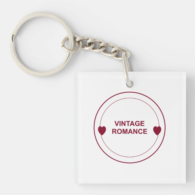 Vintage Romance – Timeless Love Aesthetic Design Key Ring (Front)
