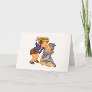 Vintage Romance Valentine Note Card