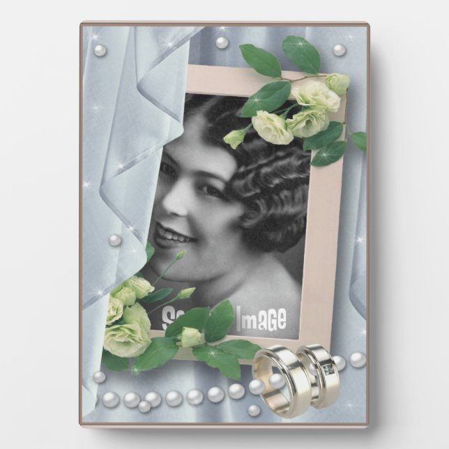 Vintage Romance Wedding Art Plaque (Front)