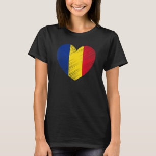Vintage Romania Romanian Flag Pride Support Romani T-Shirt