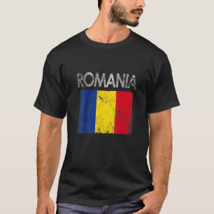 Vintage Romania Romanian Flag Pride T-Shirt