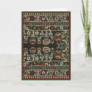 Vintage Romanian embroidery Card