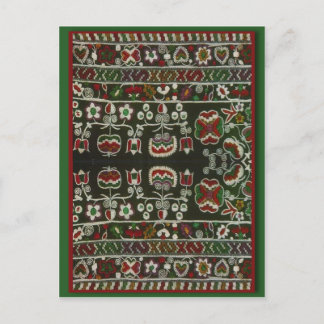 Vintage Romanian embroidery Postcard
