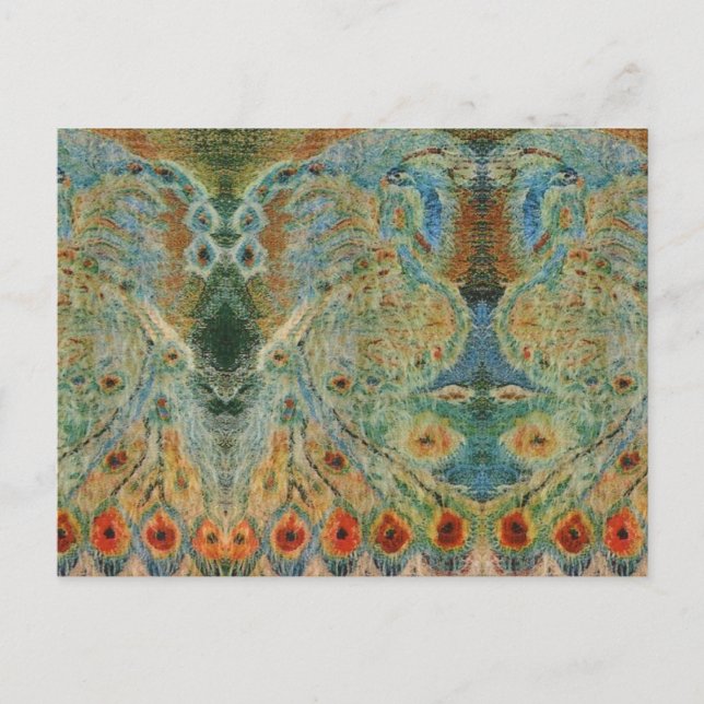 Vintage Romanian embroidery, traditional design Postcard (Front)