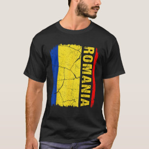 Vintage Romanian Flag Romania Pride Roots Heritage T-Shirt
