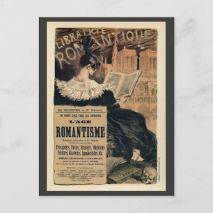Vintage Romantic books ad Postcard