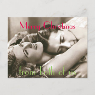 Vintage Romantic Christmas from Both of Us Holiday Postcard