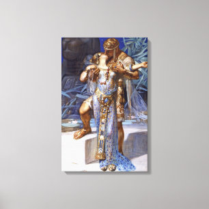 vintage romantic couple anthony cleopatra classic canvas print